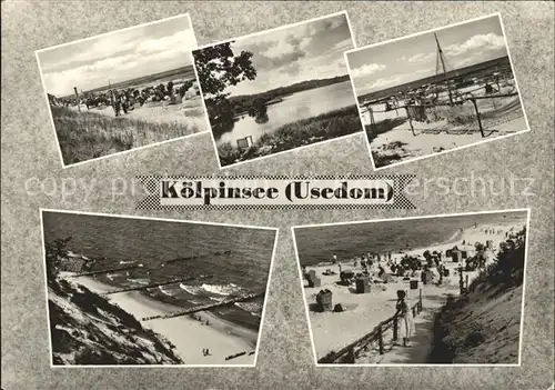 Koelpinsee Usedom Strand Fischerhafen Duenen Promenade Kat. Usedom