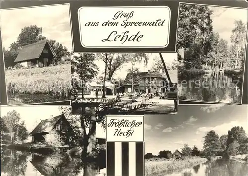 Lehde Spreewaldpartien Gasthaus Froehlicher Hecht Kat. Luebbenau Spreewald