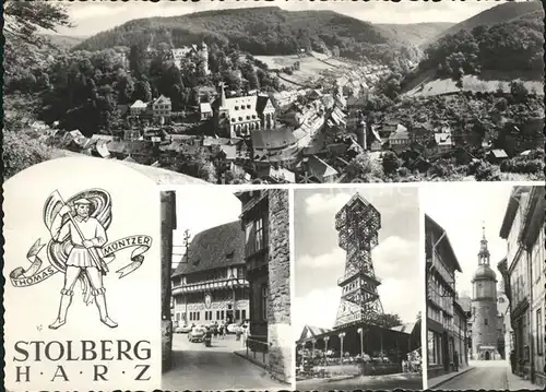 Stolberg Harz Panorama Rathaus Josephskreuz Marktturm Kat. Stolberg Harz