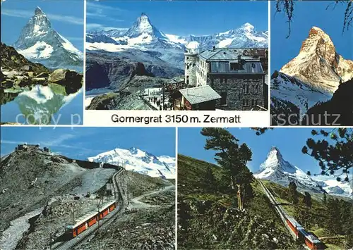 Gornergrat Zermatt Riffelsee Hotel Gornergrat Matterhorn Gornergratbahn Mt Rosa Riffelalp Kat. Gornergrat