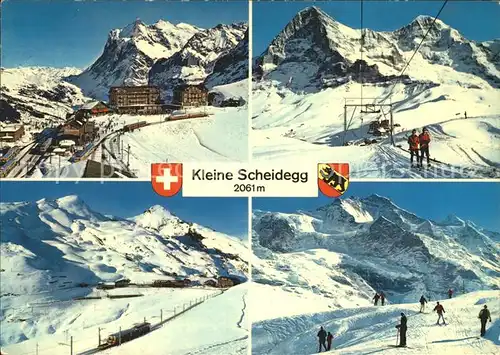 Kleine Scheidegg Interlaken Station Wetterhorn Lauberhorn Skilift Eiger Moench Jungfrau Kat. Kleine Scheidegg