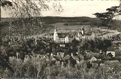 Schwarzenberg Erzgebirge Schloss und Kirche Kat. Schwarzenberg