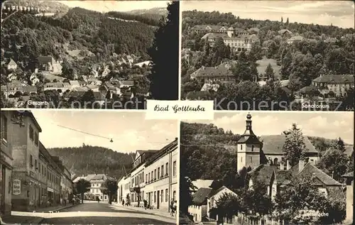 Bad Gottleuba Berggiesshuebel Gesamtansicht Sanatorium Kirche Ernst Thaelmann Strasse Kat. Bad Gottleuba Berggiesshuebel