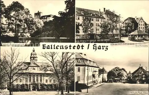 Ballenstedt Schloss Forstfachschule Tbc Heilstaette Wilhelm Pieck Allee Rathaus Kat. Ballenstedt