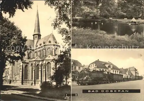 Bad Doberan Klosterkirche Sebastian Bach Garten Baederbahn Dampflokomotive Kat. Bad Doberan