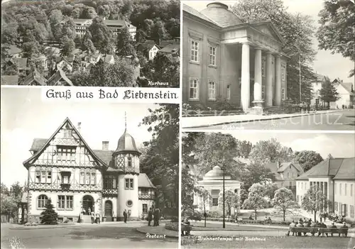 Bad Liebenstein Kurhaus Klubhaus Brunnentempel Badehaus Postamt Kat. Bad Liebenstein