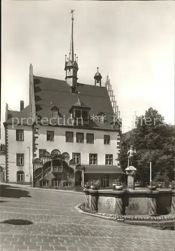 Poessneck Rathaus 15. Jhdt. Freitreppe Kat. Poessneck