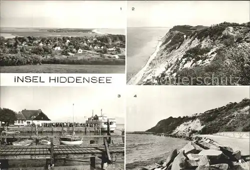 Insel Hiddensee Kloster Hafen Strand Steilkueste am Enddorn Kat. Insel Hiddensee