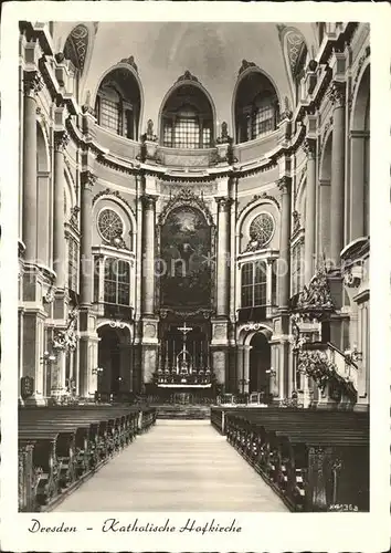 Dresden Katholische Hofkirche Inneres Kat. Dresden Elbe