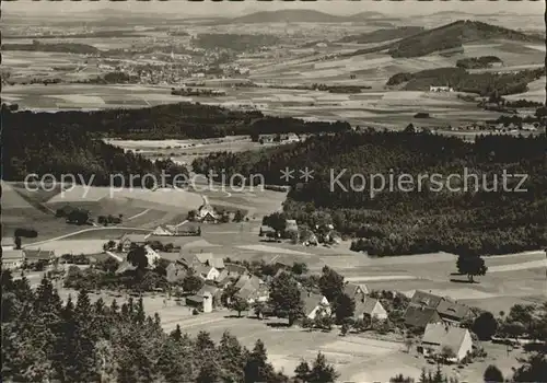 Waltersdorf Zittau Panorama Blick in das Tal von Oberdorf Kat. Grossschoenau Sachsen