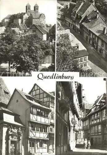 Quedlinburg Schloss Altstadt Gassen Fachwerkhaeuser Kat. Quedlinburg