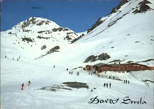 Davos GR Strelapass Wintersportplatz mit Weissfluh Plessur Alpen Kat. Davos