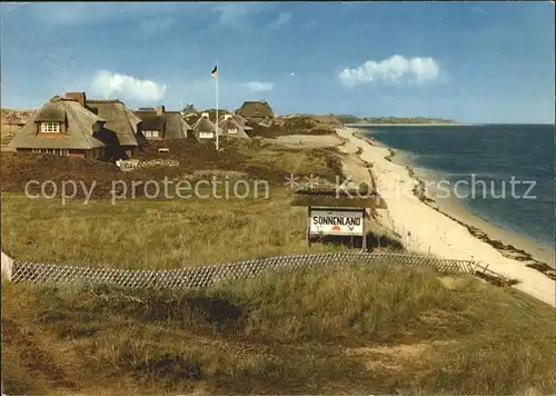 Insel Sylt Sonnenland Wohngebiet Ferienhaeuser Strand Kat. Westerland