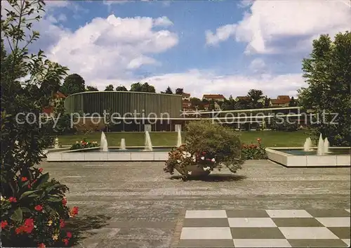 Sindelfingen Stadthalle mit Restaurant Wasserspiele Kat. Sindelfingen