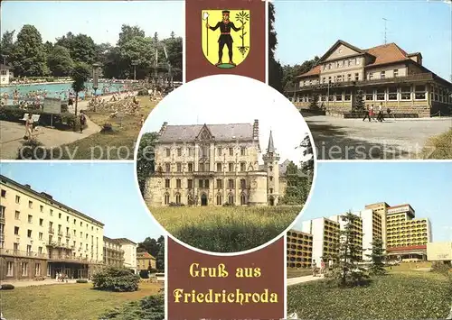 Friedrichroda Schwimmbad Schloss Reinhardsbrunn Parkhotel FDGB Erholungsheime Kat. Friedrichroda