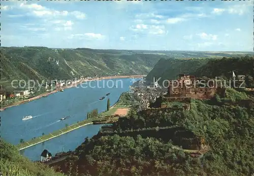 St Goar Panorama Rhein Burg Rheinfels Kat. Sankt Goar