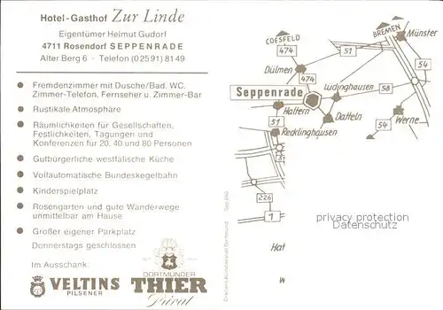 Seppenrade Gasthof Zur Linde Kat. Luedinghausen