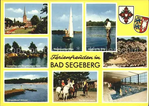 Bad Segeberg Kirche Segeberger See Segelboot Angeln Camping Karl May Spiele Strandbad Ihlsee Reiten Hallenbad Kat. Bad Segeberg