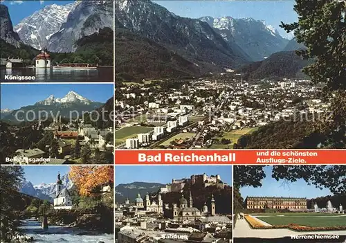 Bad Reichenhall Koenigssee Berchtesgaden Ramsau Salzburg Veste Herrenchiemsee Schloss Alpenpanorama Kat. Bad Reichenhall