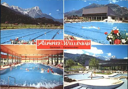 Garmisch Partenkirchen Alpspitz Wellenbad Schwimmbad Zugspitzgruppe Wettersteingebirge Kat. Garmisch Partenkirchen