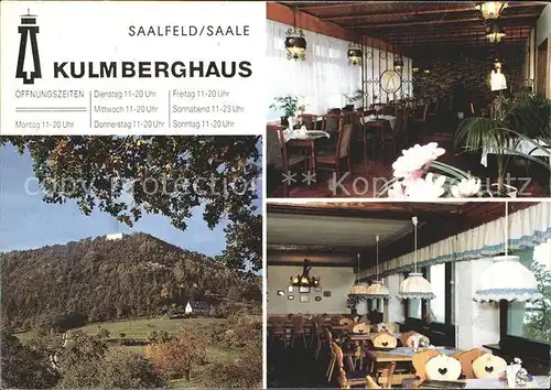 Saalfeld Saale Kulmberghaus Thueringerwald Verein Kat. Saalfeld