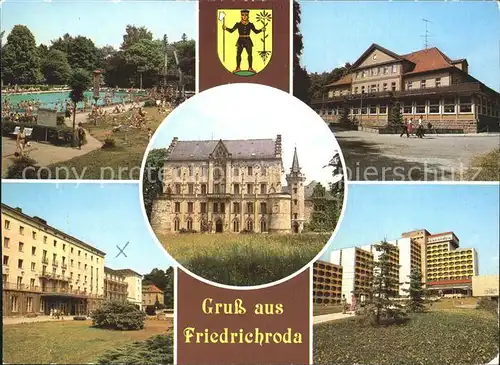 Friedrichroda Schwimmbad Schloss Reinhardsbrunn Parkhotel FDGB Erholungsheime Kat. Friedrichroda