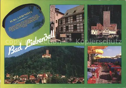 Bad Liebenzell Blick zur Burg Restaurant Terrasse Kat. Bad Liebenzell