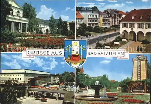 Bad Salzuflen Kurhaus Kurhotel Rosengarten Saline Thermalbad Kat. Bad Salzuflen
