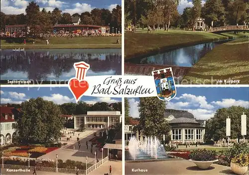 Bad Salzuflen Seeterrassen Restaurant Kurpark Kurhaus Wasserspiele Konzerthalle Kat. Bad Salzuflen