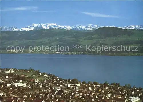 Staefa Panorama Zuerichsee Glarner Alpen Fliegeraufnahme Kat. Staefa