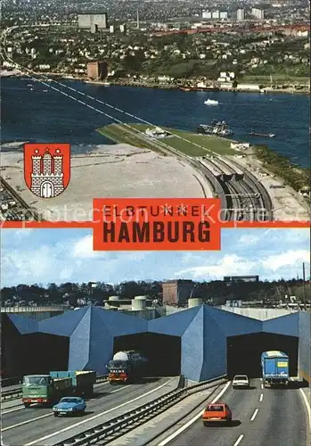 Hamburg Neuer Elbtunnel  Kat. Hamburg