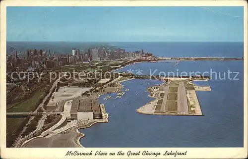 Chicago Illinois Aerial view of Chigagos Lakefront Exposition Center Kat. Chicago