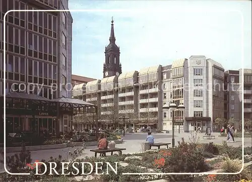 Dresden Teilansicht Kirchturm Kat. Dresden Elbe