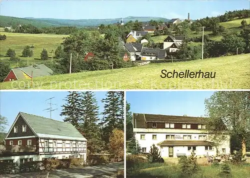 Schellerhau Panorama Kahlenberg Ferienheim Glueckspilz Jugendherberge Georg Schumann Kat. Altenberg