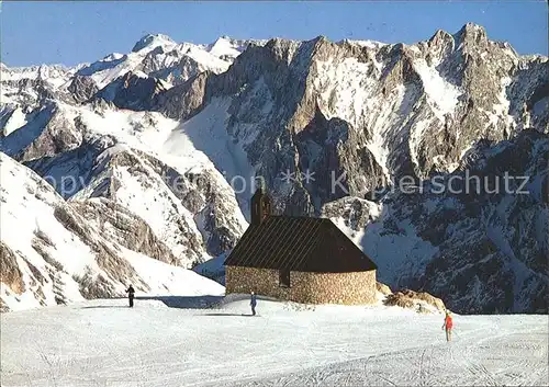 Zugspitze Bergkirchlein mariae Heimsuchung am Zugspitzblatt Kat. Garmisch Partenkirchen