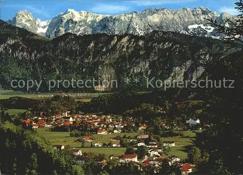 Oberaudorf mit Kaisergebirge Kat. Oberaudorf