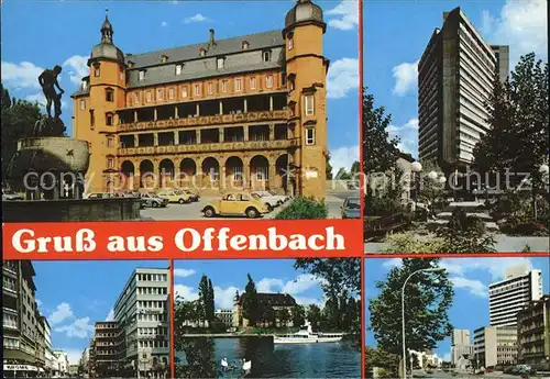 Offenbach Main Rathaus Hochhaeuser Mainpartie Kat. Offenbach am Main