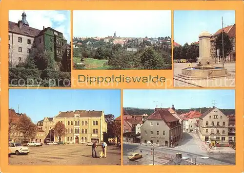 Dippoldiswalde Osterzgebirge Schloss Teilansicht PdF Platz der Jugend Kat. Dippoldiswalde