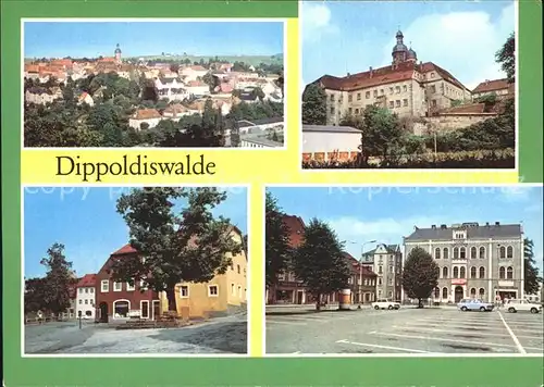 Dippoldiswalde Osterzgebirge Teilansicht Schloss Karl Marx Platz PdF Kat. Dippoldiswalde