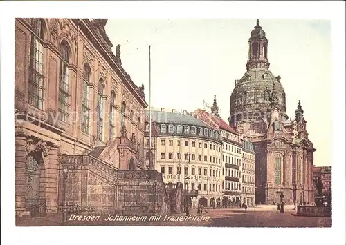 Dresden Johanneum mit Frauenkirche Kat. Dresden Elbe