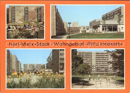 Karl Marx Stadt Wohngebiet Fritz Heckert Kat. Chemnitz