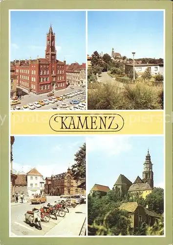 Kamenz Sachsen Rathaus Teilansicht Platz der Jugend Marienkirche Kat. Kamenz