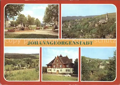 Johanngeorgenstadt Platz des Bergmanns uebersicht Unterjugel Jugendherberge Ernst Schneller Teilansicht Kat. Johanngeorgenstadt