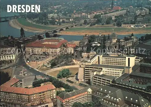 Dresden Altstadtkern Fliegeraufnahme Kat. Dresden Elbe