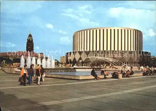 Dresden Prager Strasse Kino Wasserspiele Kat. Dresden Elbe