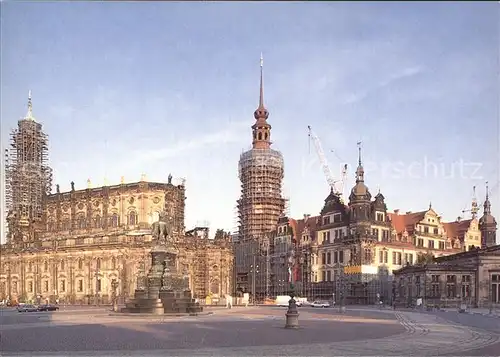 Dresden Hofkirche Schloss Grossbaustelle Kat. Dresden Elbe