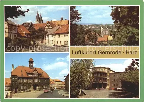 Gernrode Harz Spittelplatz Bad Suderode Rathaus FDGB Erholungsheim Fritz Heckert Kat. Gernrode Harz