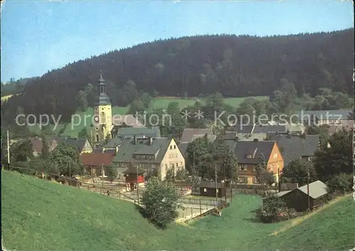 Geising Erzgebirge Teilansicht Kirche Kat. Geising Osterzgebirge