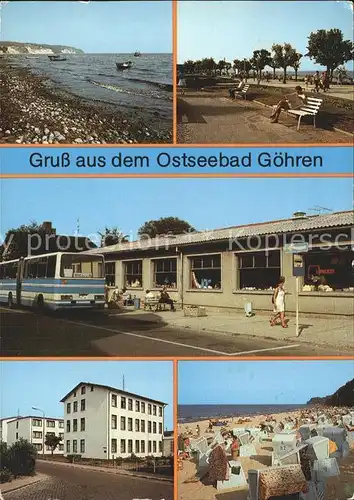 Goehren Ruegen Suedstrand Strandpromenade HO Kaufhalle rationell Erholungsheim Seestern Strandpartie Kat. Goehren Ostseebad Ruegen