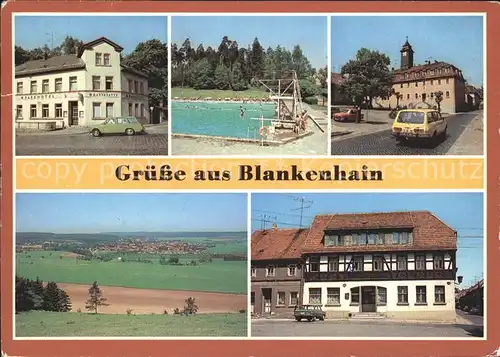 Blankenhain Thueringen HO Gaststaette Parkhotel Bad Rathaus Panorama FDGB Erholungsheim Zum gueldenen Zopf Kat. Blankenhain Thueringen